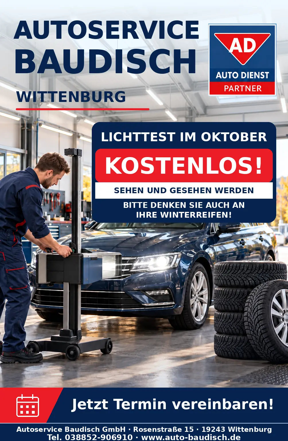 Flyer: Lichttest & Winterreifen
